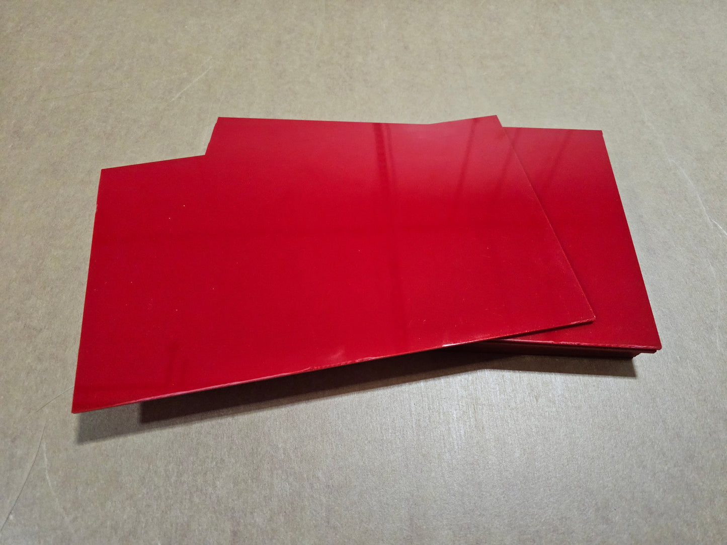 RED 12x20" (3mm) 1/8" Cast Acrylic Sheet