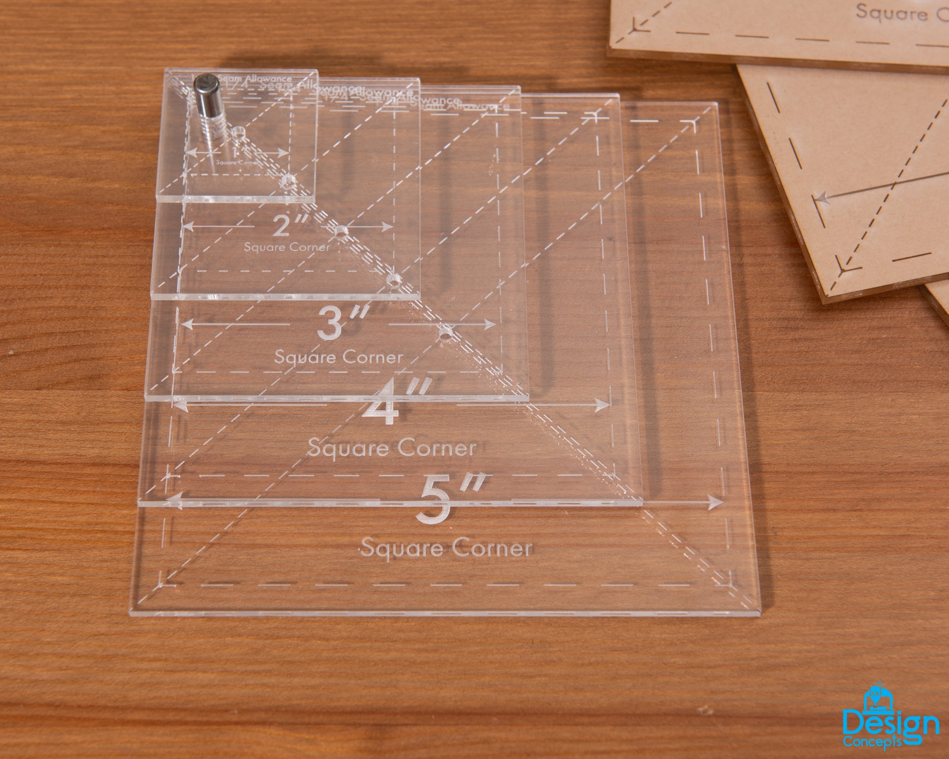 Laser Cut Drafting Square & Eraser Shield - 1/8 Acrylic & 14 Mil Myla –  Quilting Templates and More!